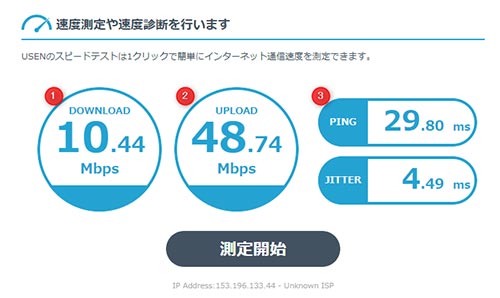 速度が表示される